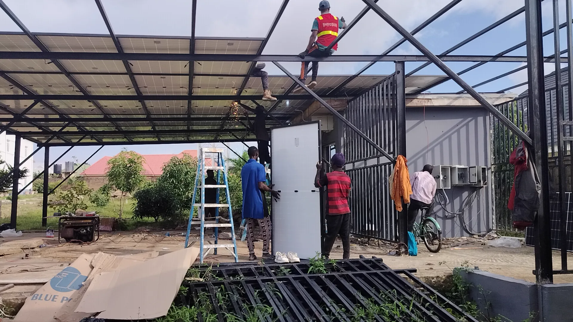 Teknoberg team working through an installation stage