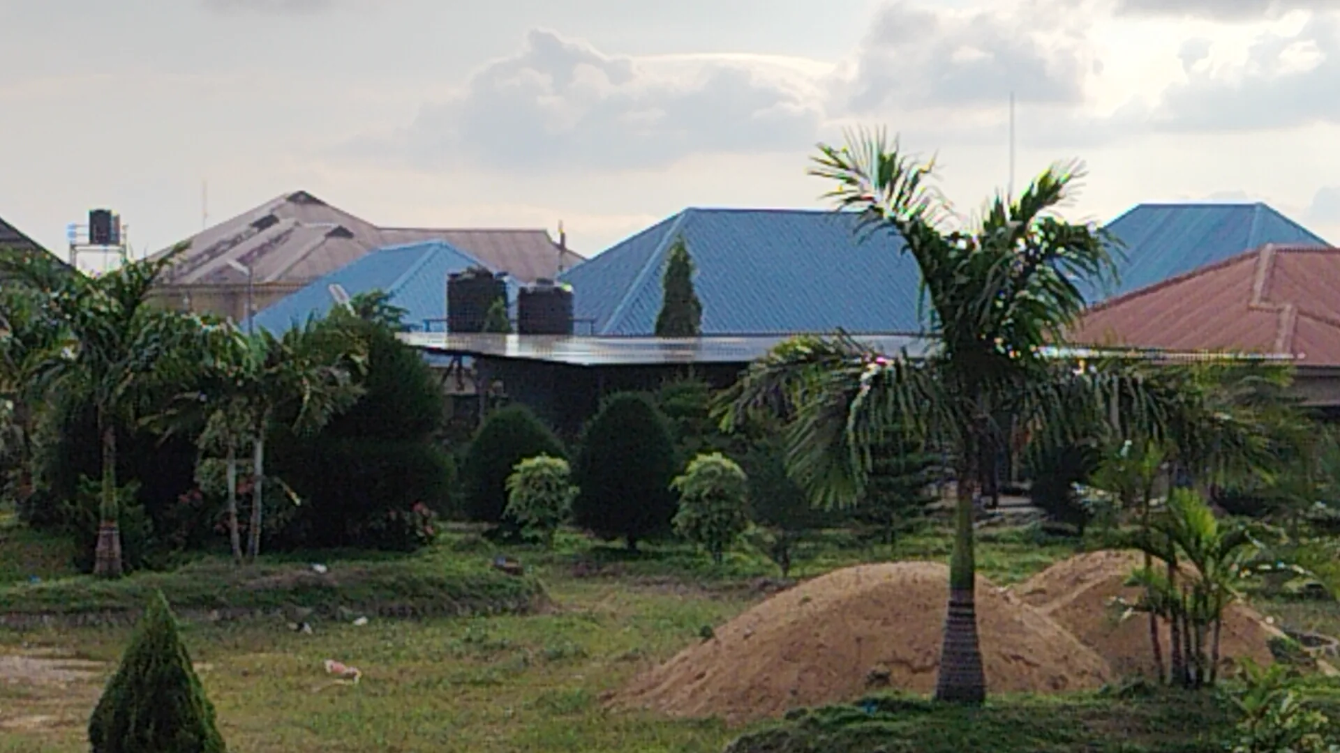 Wide site view of the solar carport