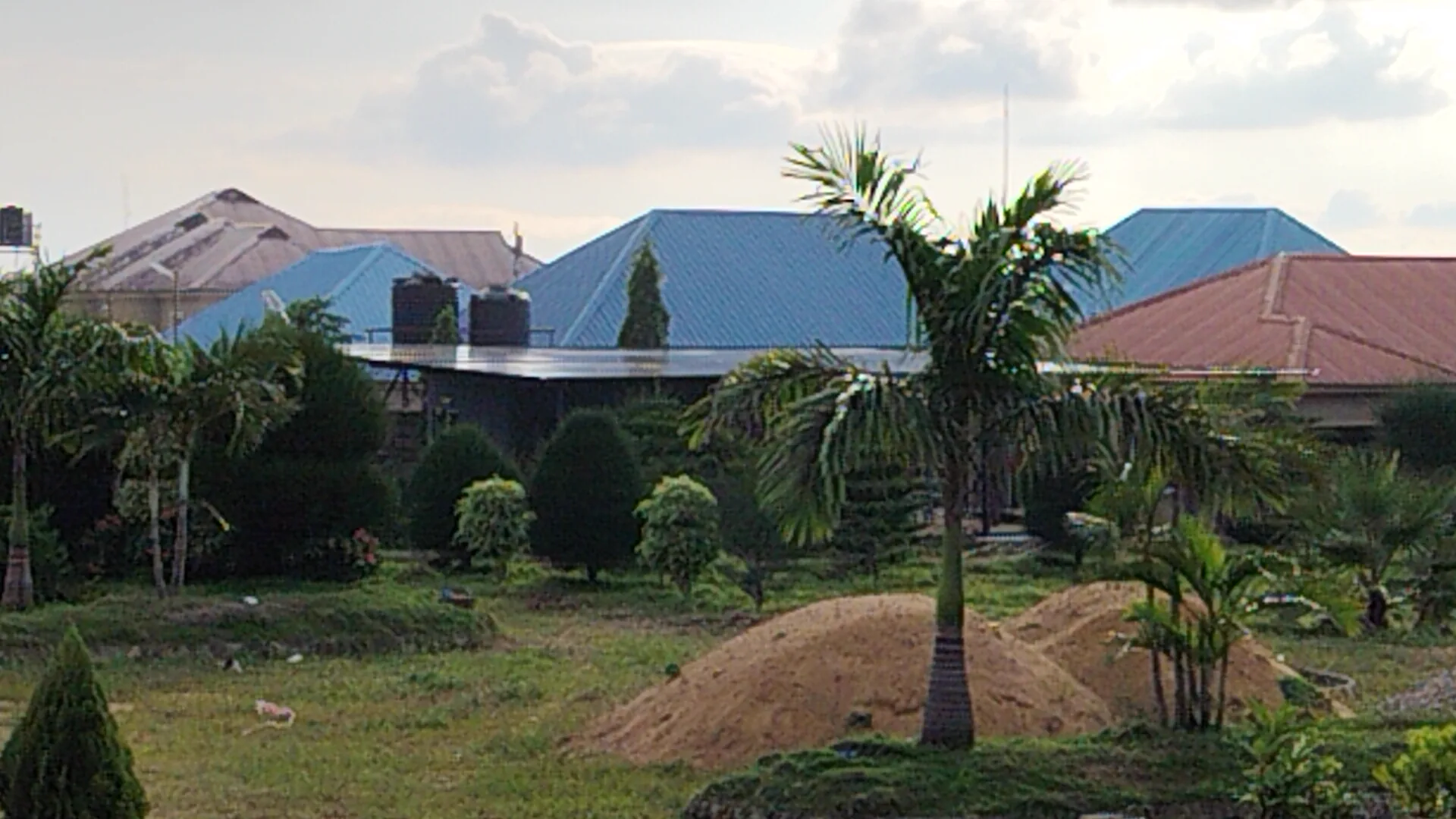 Solar carport viewed from the project site