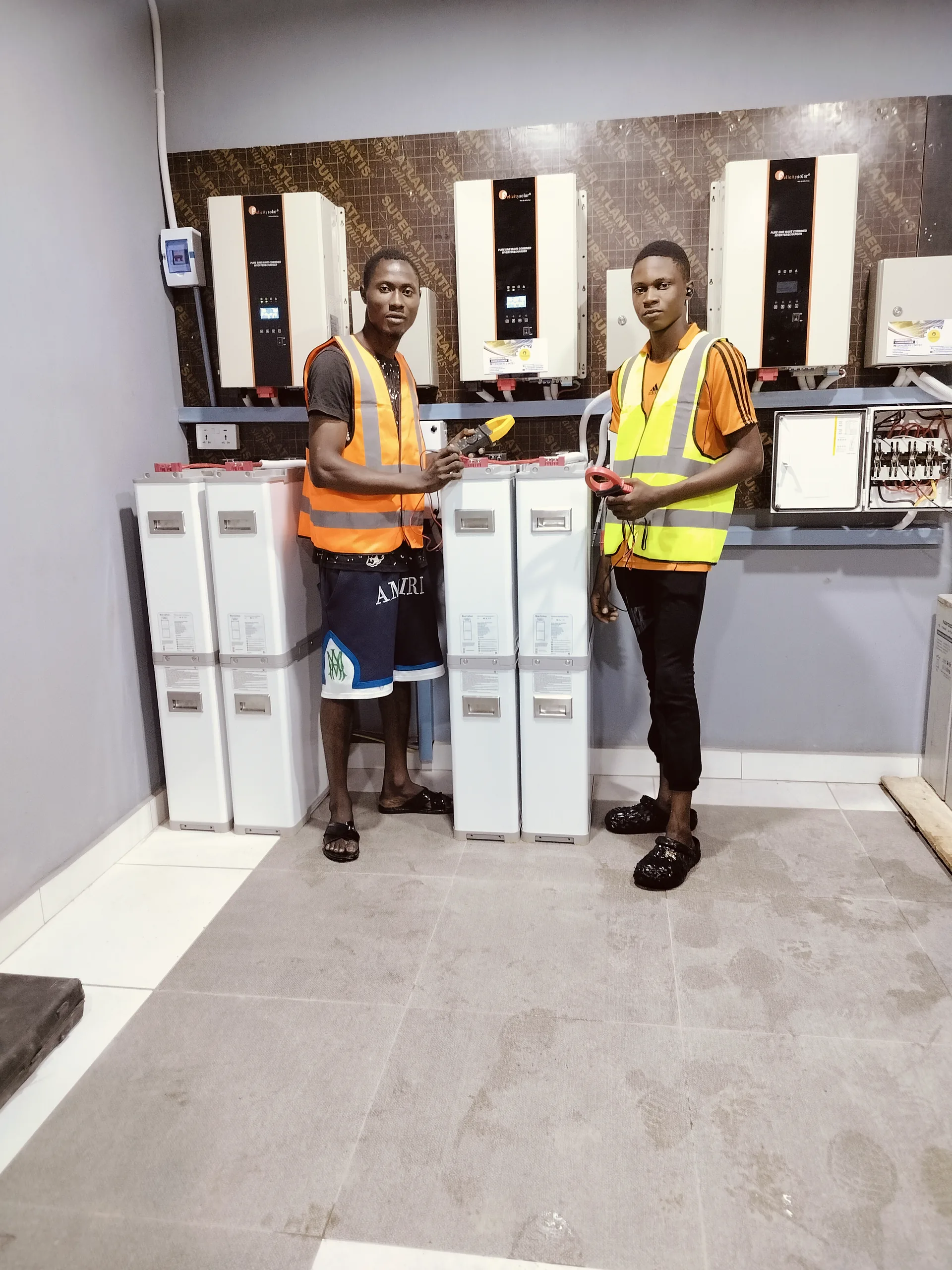 Engineering team in an energy room