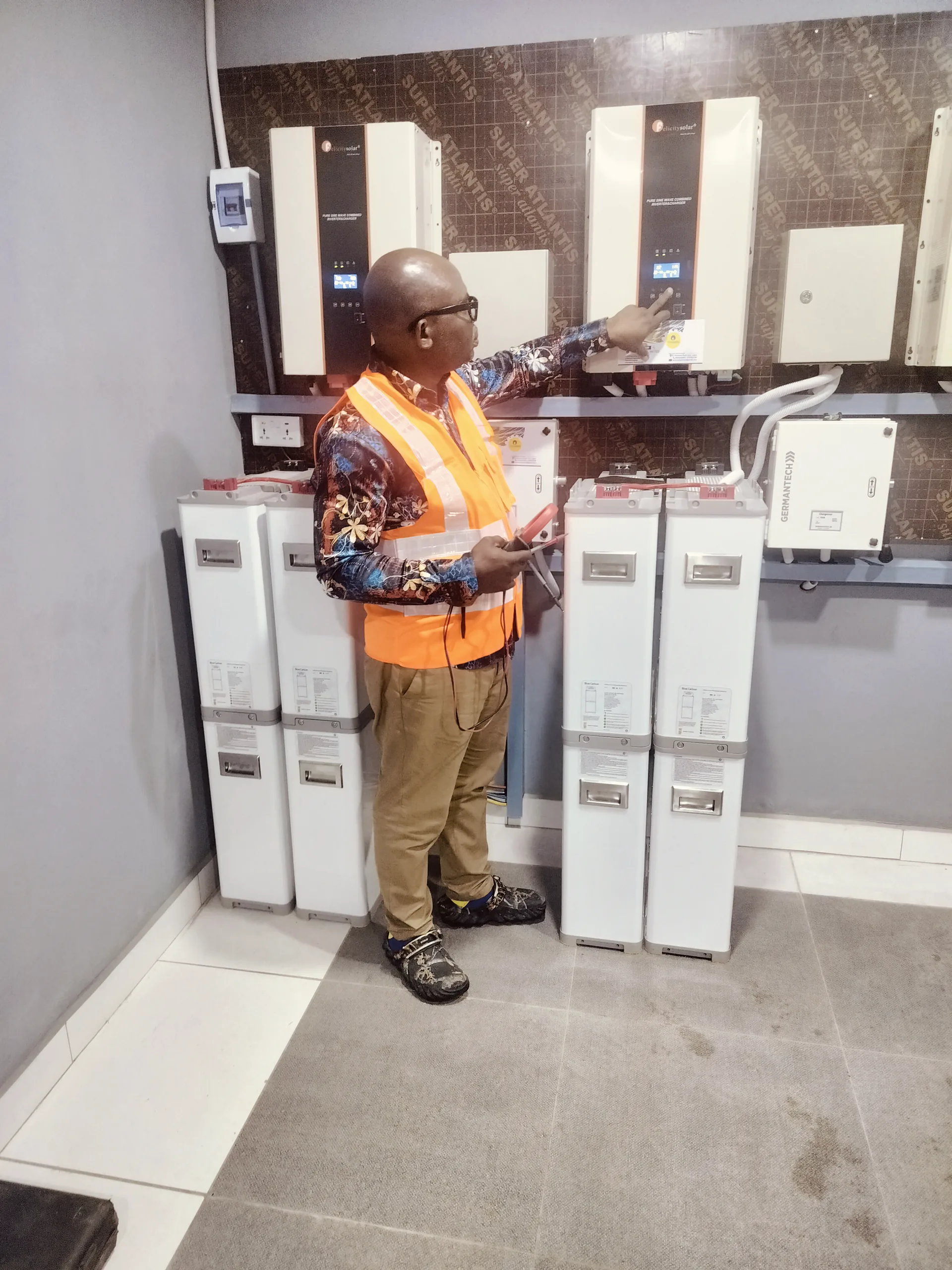 Technician in an energy room