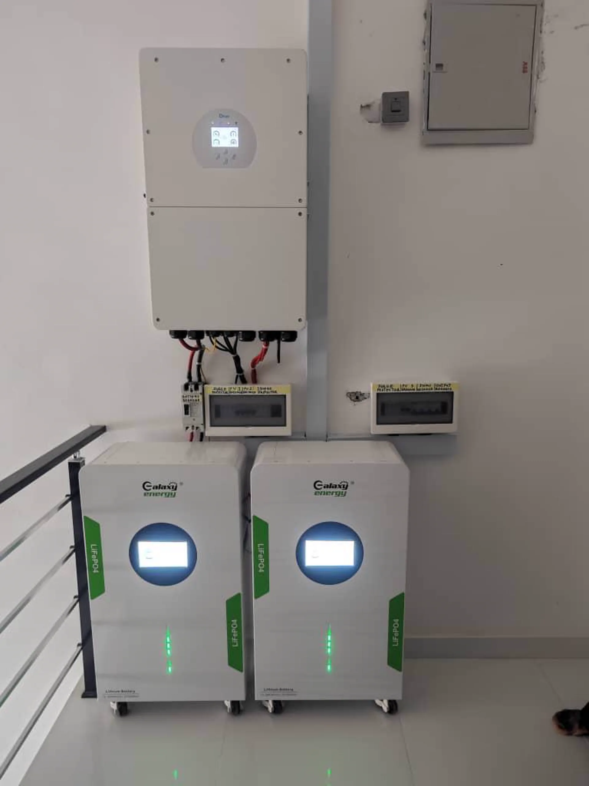 Lithium battery equipment installed for a solar energy system