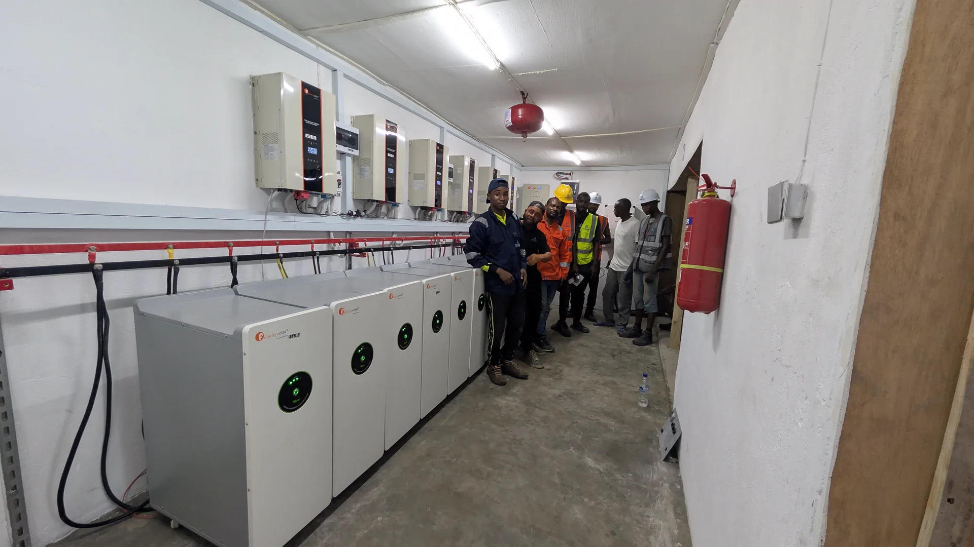 Industrial energy equipment during service work