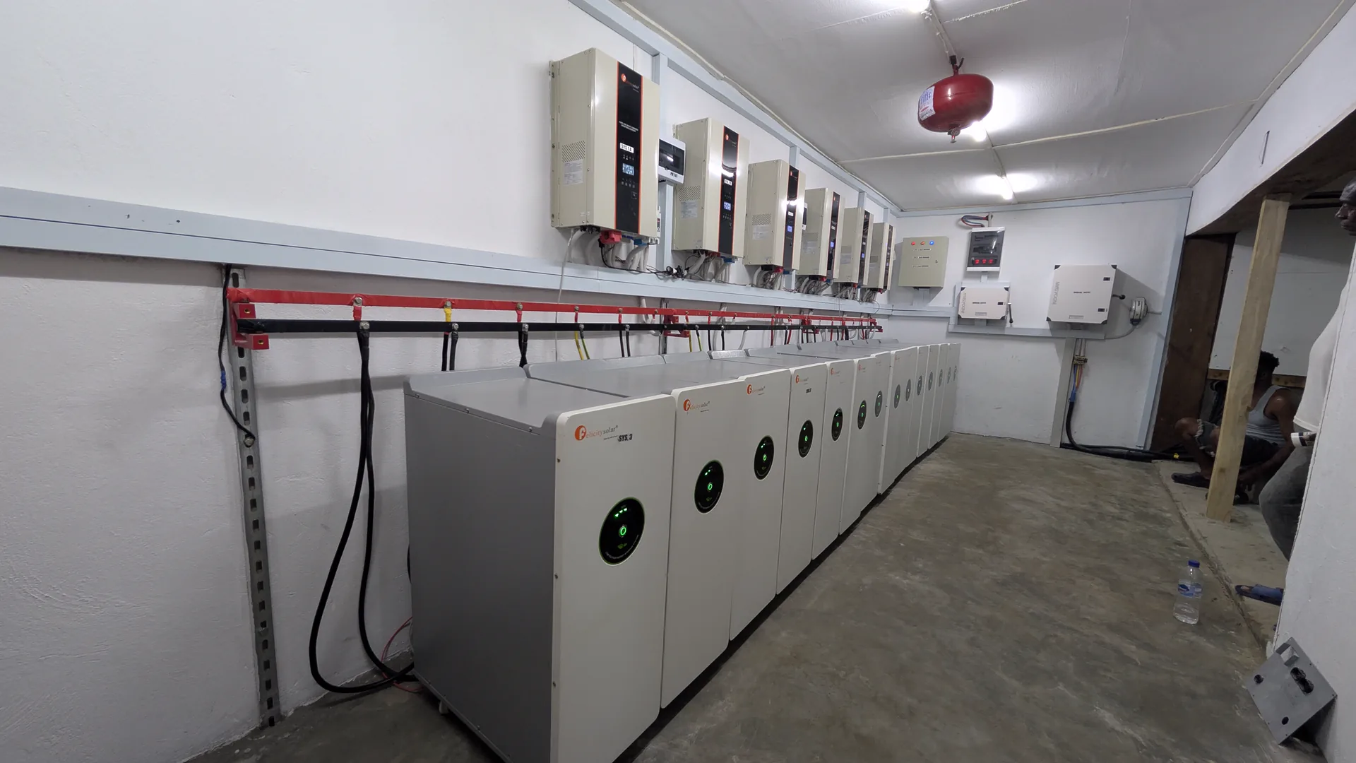 Industrial energy room with installed equipment