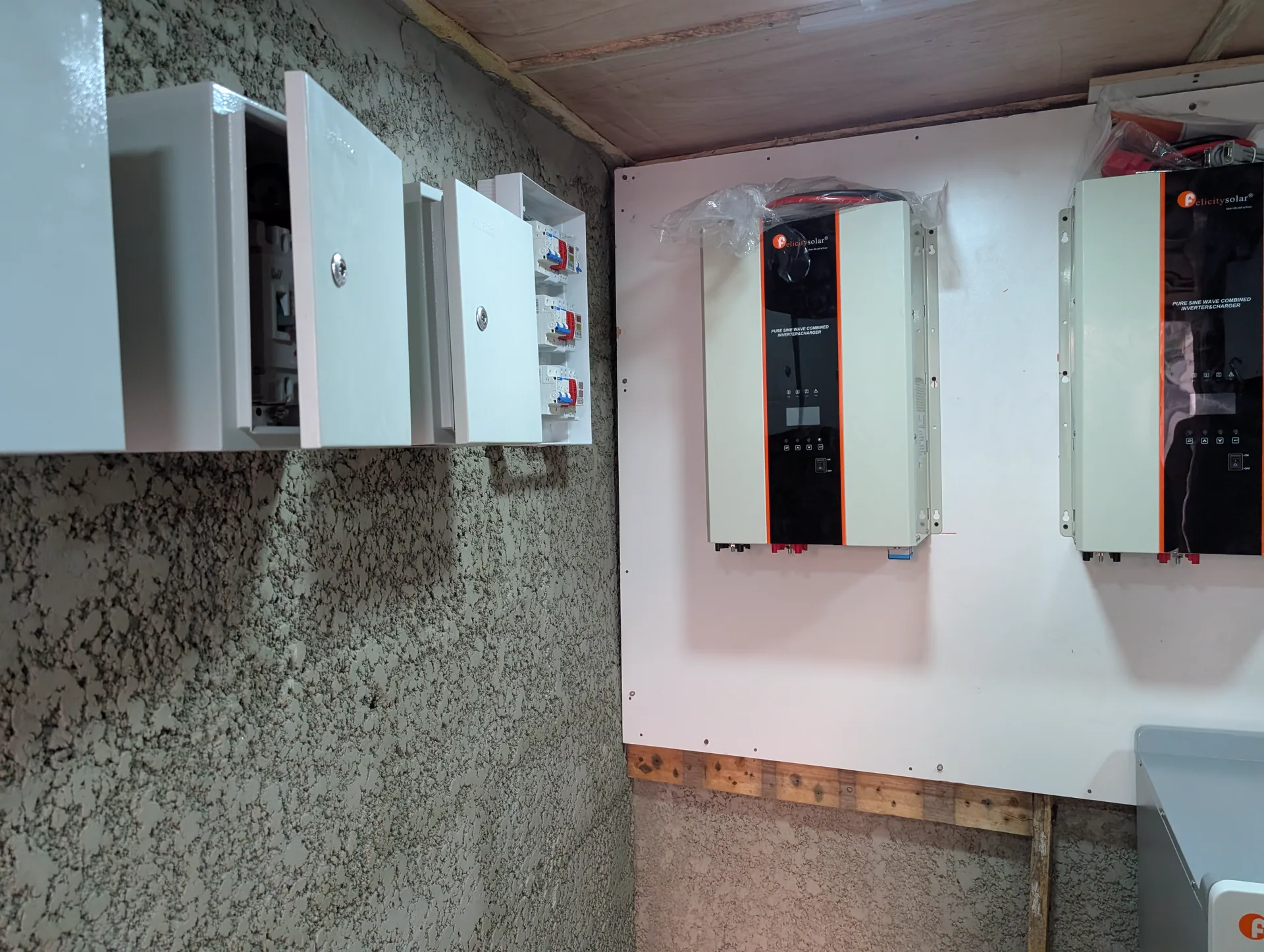 Inverter room connected to the solar carport system